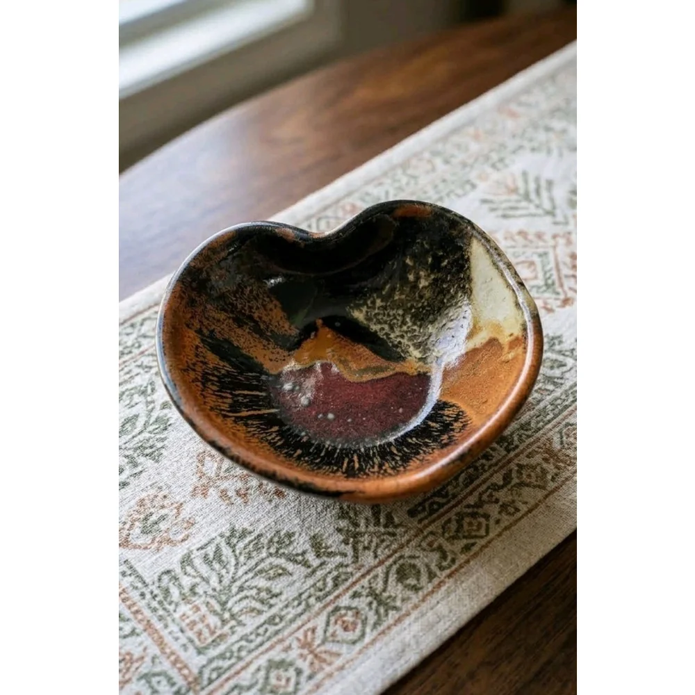 Prairie Fire Pottery Beach No. Dak Trinket Dish Studio Art Pottery Drip Glaze